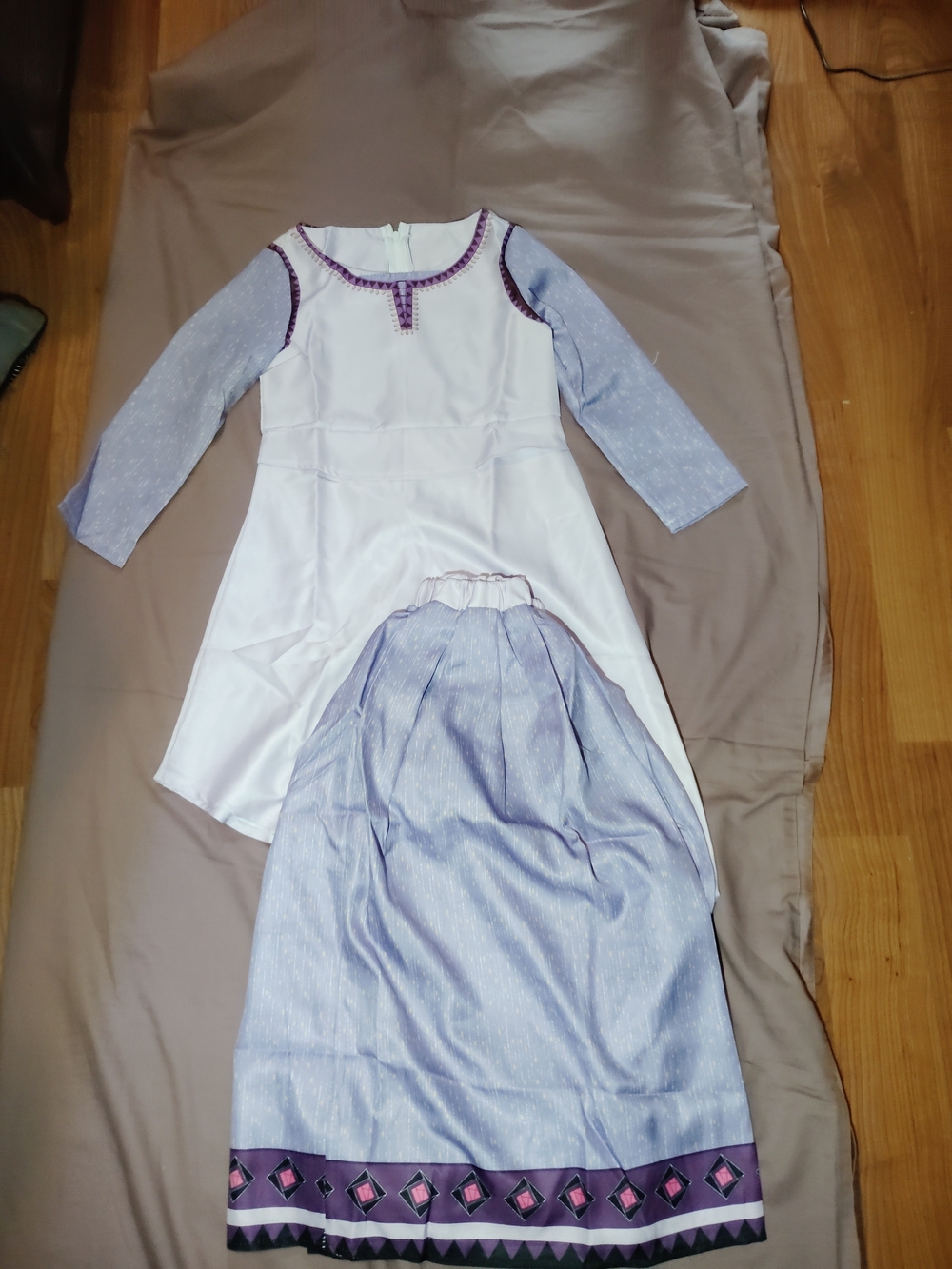 Disney Girls Lavender and White Costume Dress Set